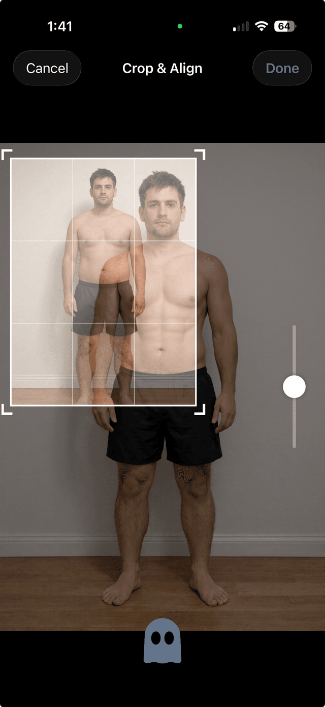 Ghost overlay camera alignment