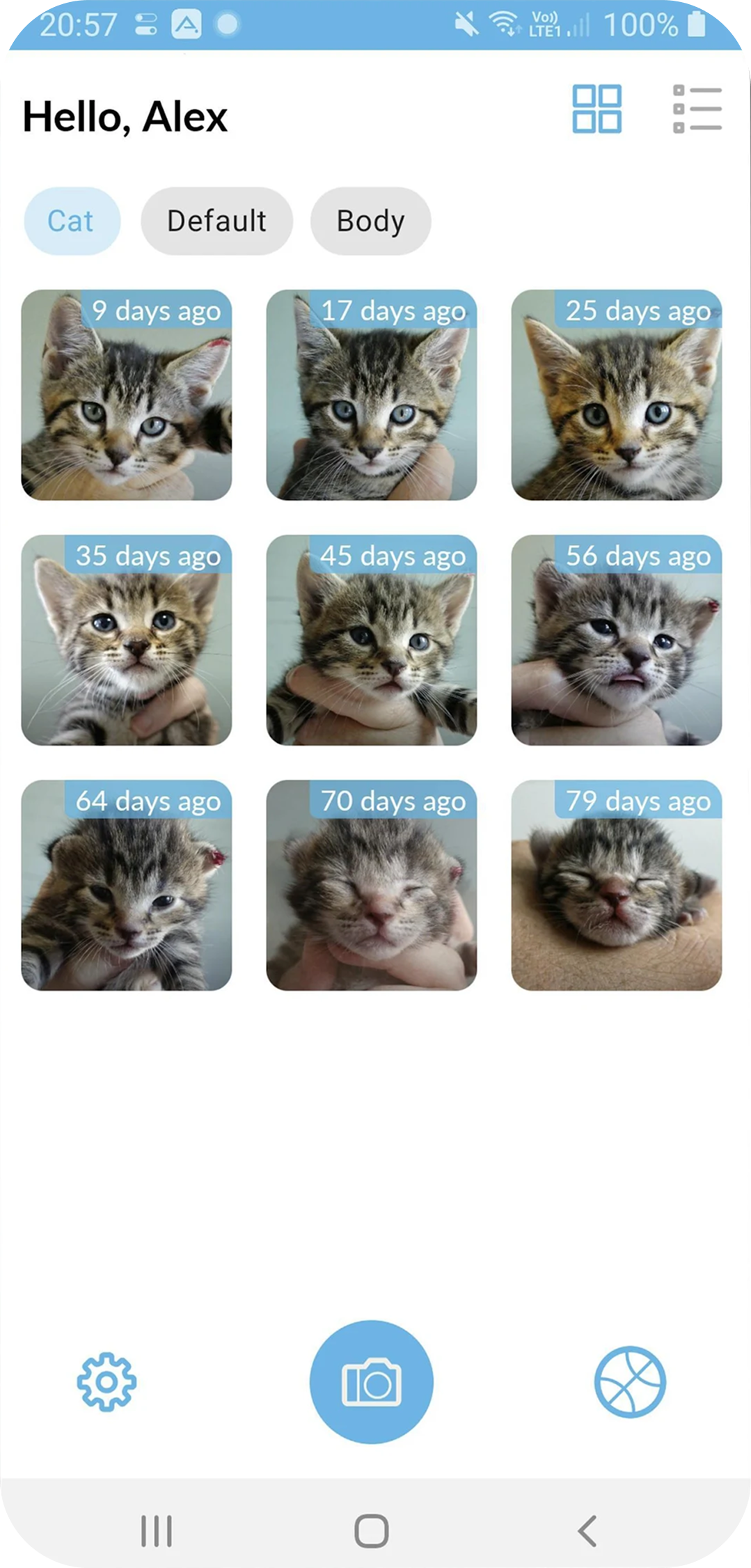 Photo Progress app screenshot