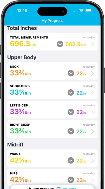 Progress Body Tracker app screenshot