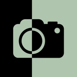 Then & Now app icon, Sage, dark